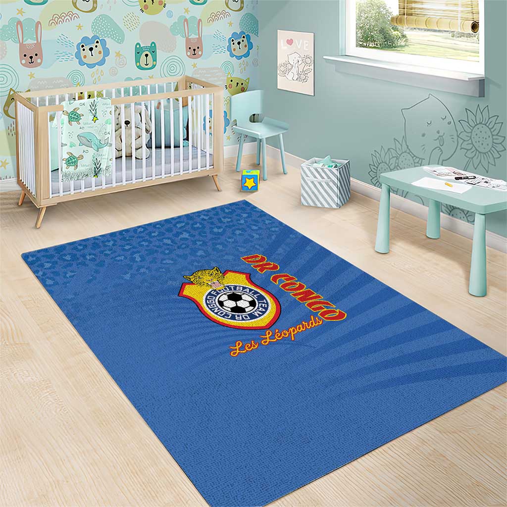 DR Congo Football Area Rug Allez Les Léopards LT15