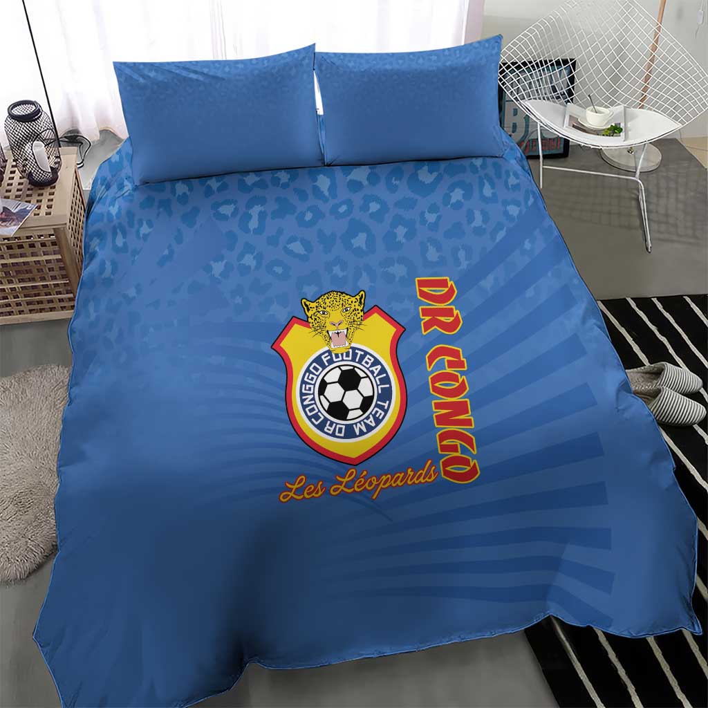 DR Congo Football Bedding Set Allez Les Léopards LT15