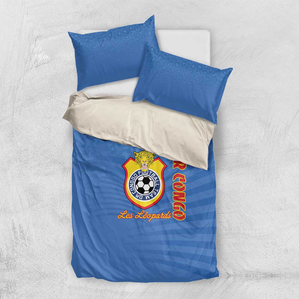 DR Congo Football Bedding Set Allez Les Léopards LT15