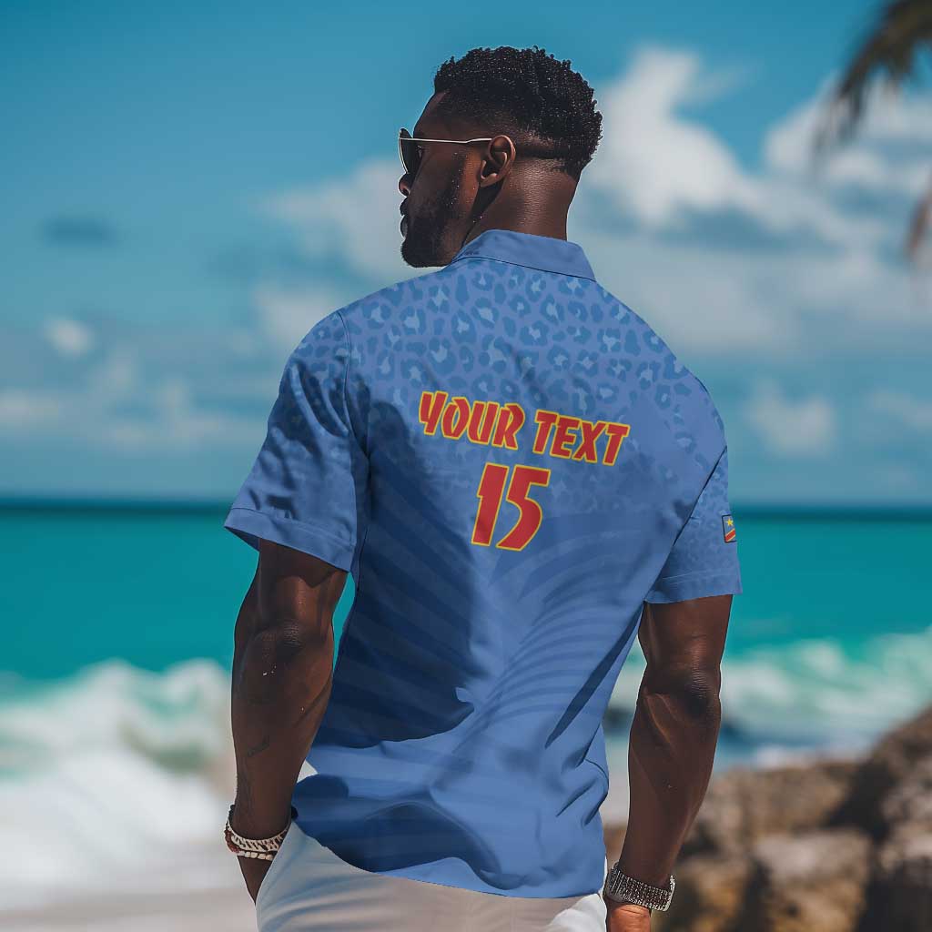 Custom DR Congo Football Hawaiian Shirt Allez Les Léopards LT15