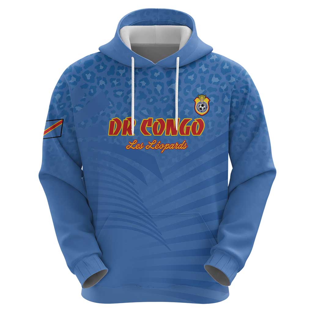 Custom DR Congo Football Hoodie Come On Les Léopards LT15