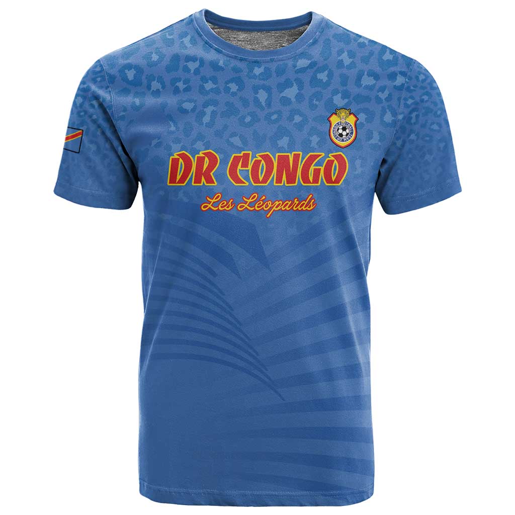 Custom DR Congo Football T shirt Allez Les Léopards LT15