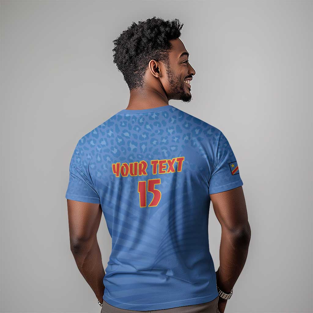 Custom DR Congo Football T shirt Allez Les Léopards LT15