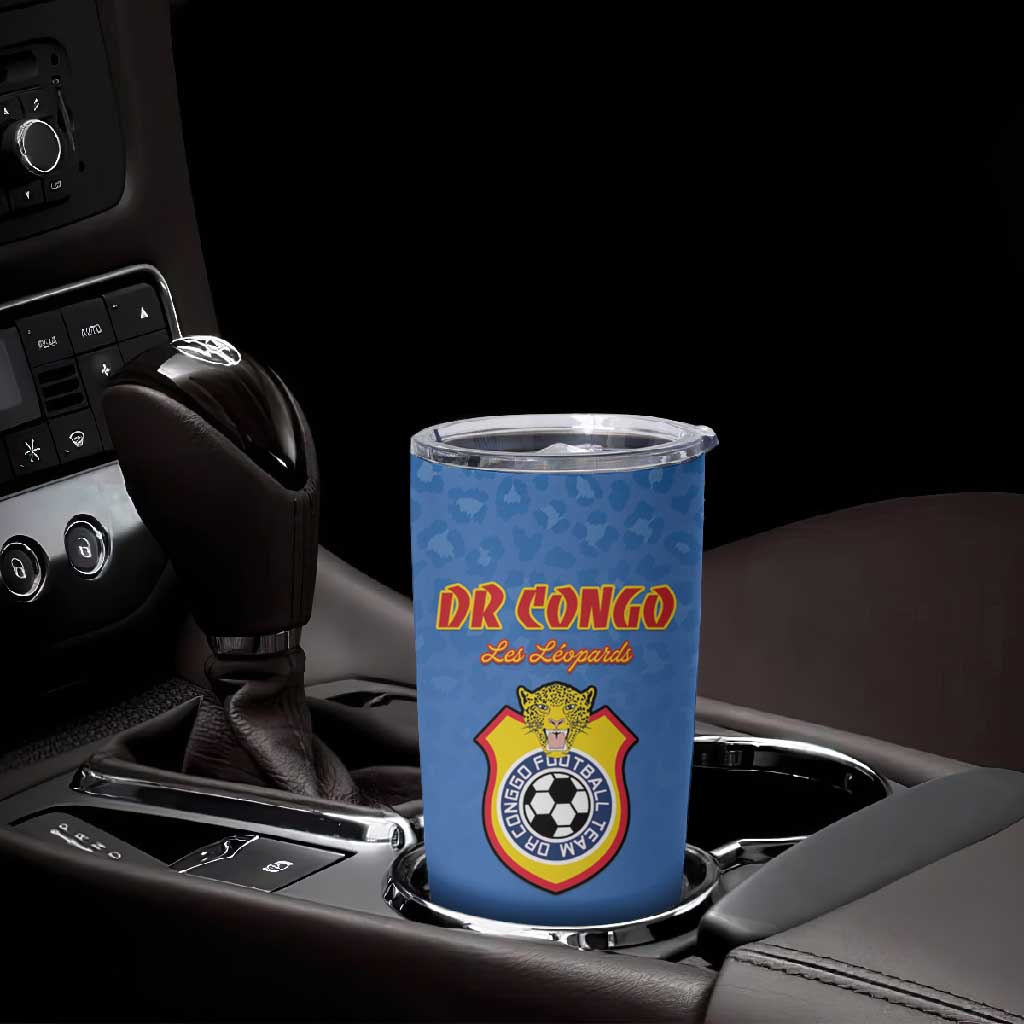 Custom DR Congo Football Tumbler Cup Allez Les Léopards LT15