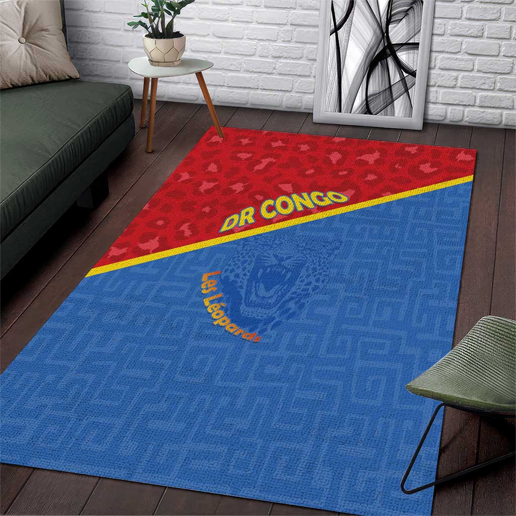 DR Congo Football Area Rug Go Champions LT15