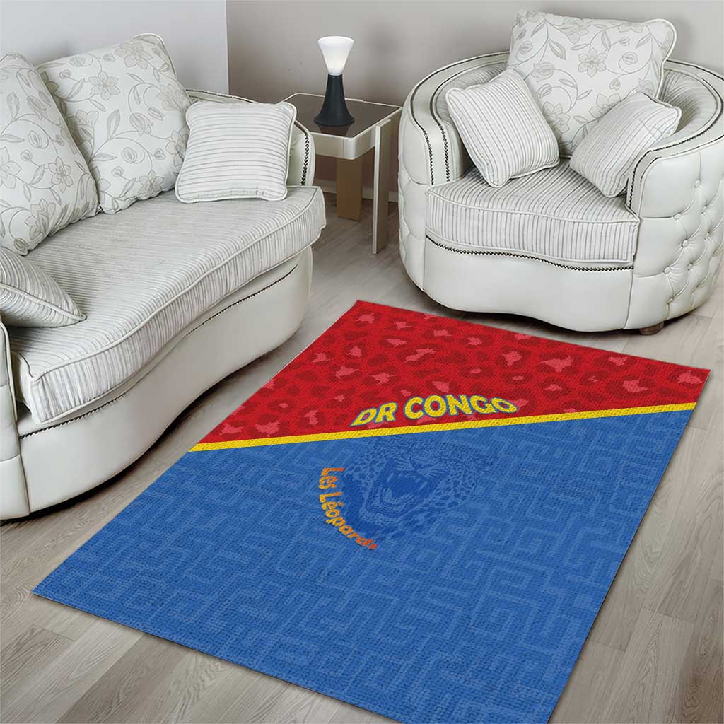 DR Congo Football Area Rug Go Champions LT15