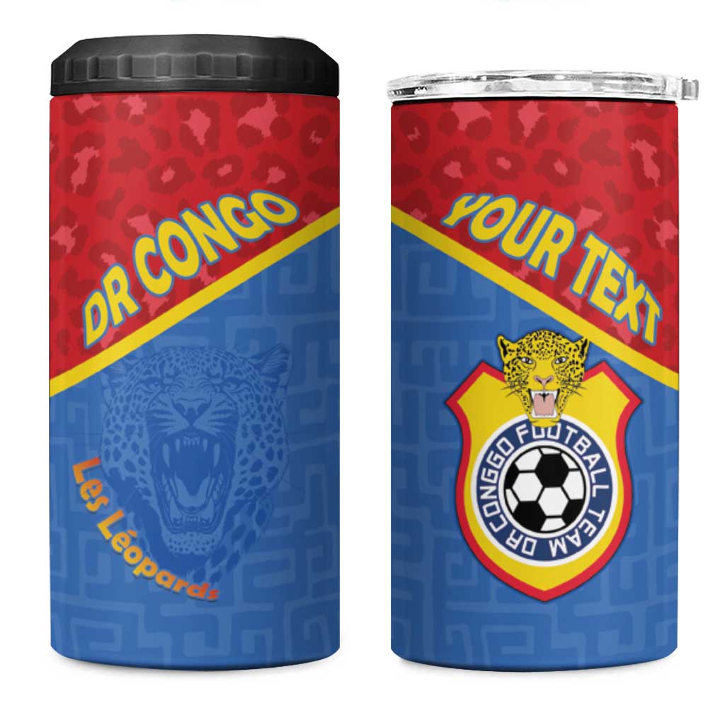 Custom DR Congo Football 4 in 1 Can Cooler Tumbler Go Champions LT15