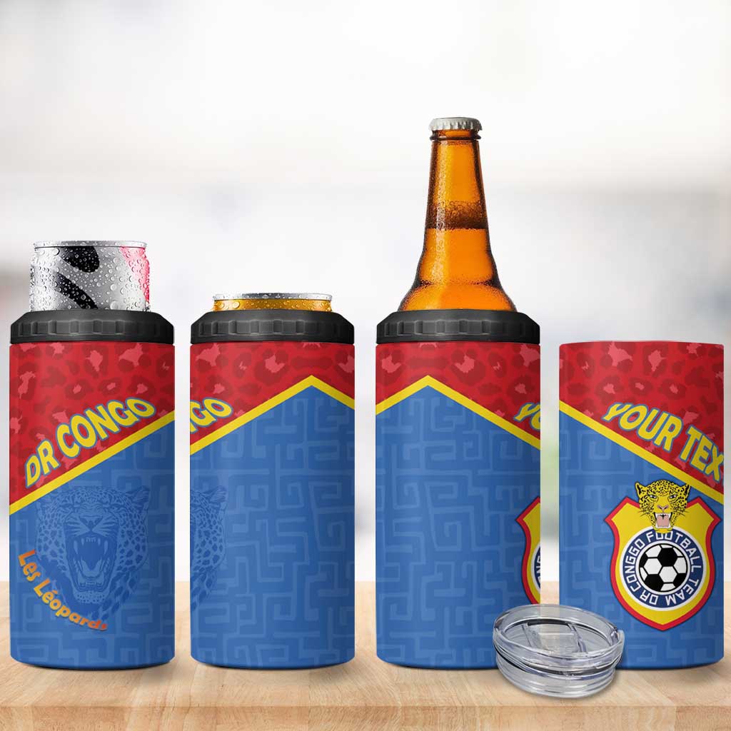 Custom DR Congo Football 4 in 1 Can Cooler Tumbler Go Champions LT15