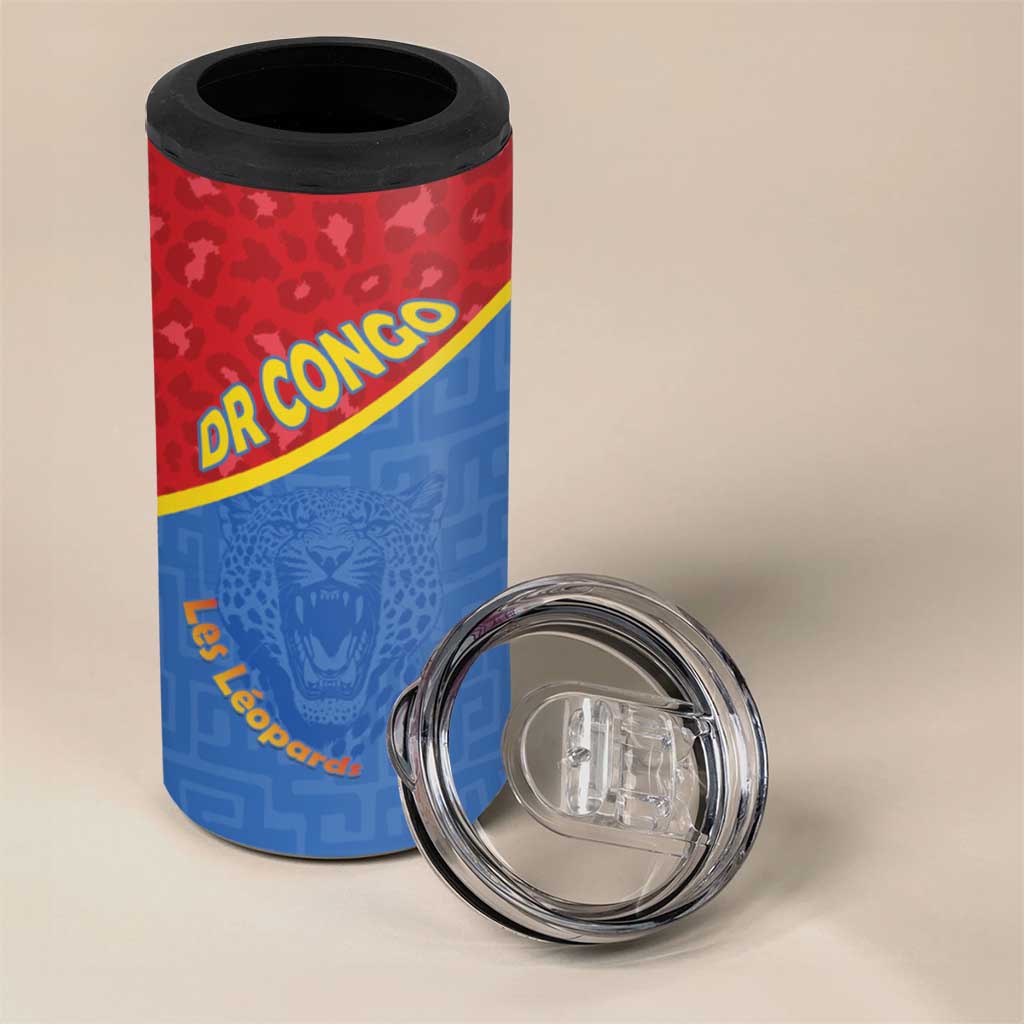 Custom DR Congo Football 4 in 1 Can Cooler Tumbler Go Champions LT15