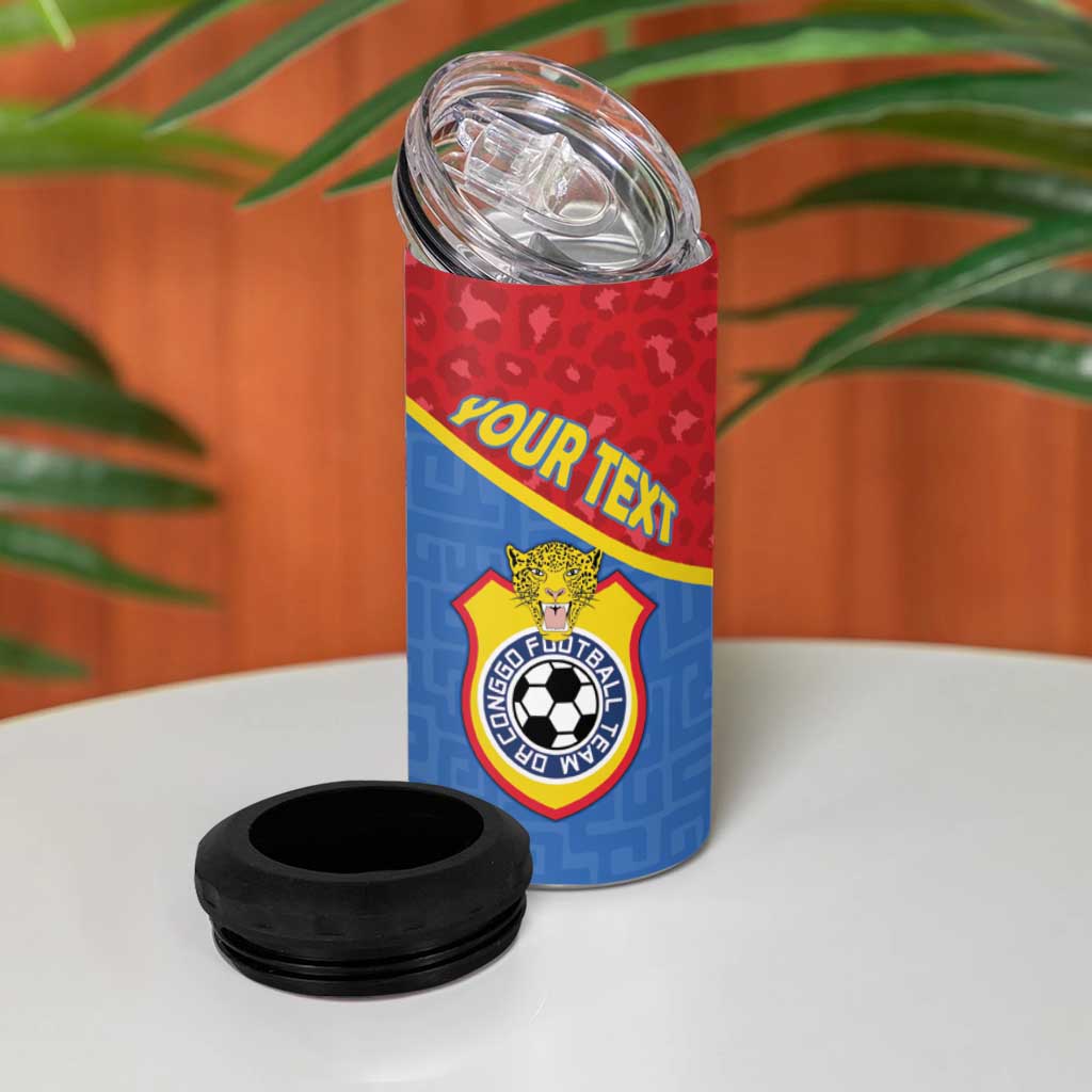 Custom DR Congo Football 4 in 1 Can Cooler Tumbler Go Champions LT15