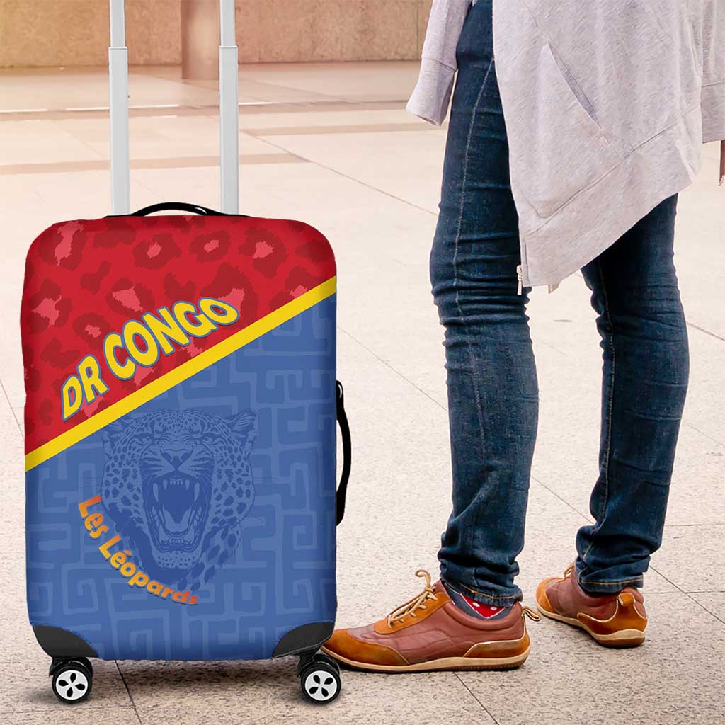 DR Congo Football Luggage Cover Allez Les Léopards LT15