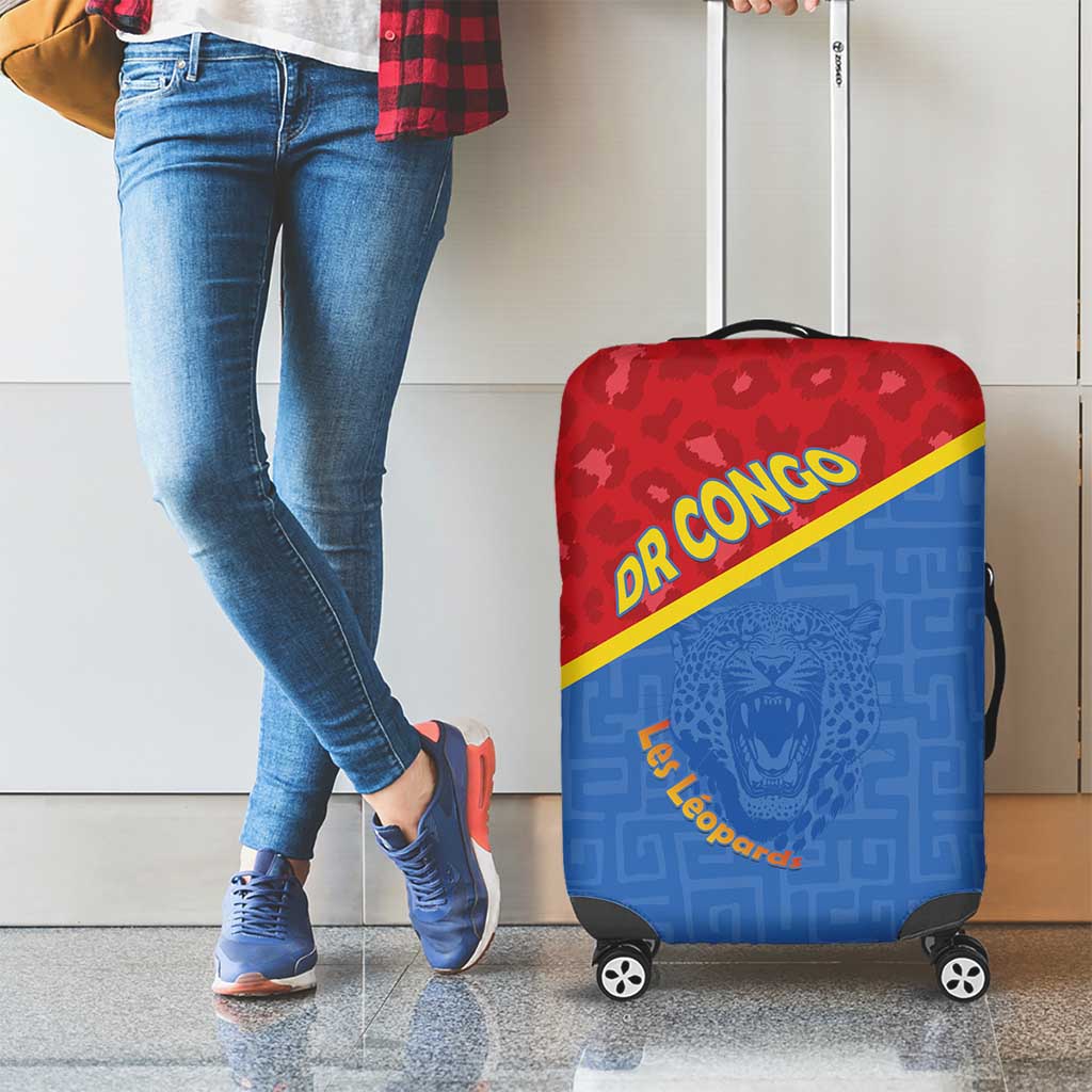DR Congo Football Luggage Cover Allez Les Léopards LT15