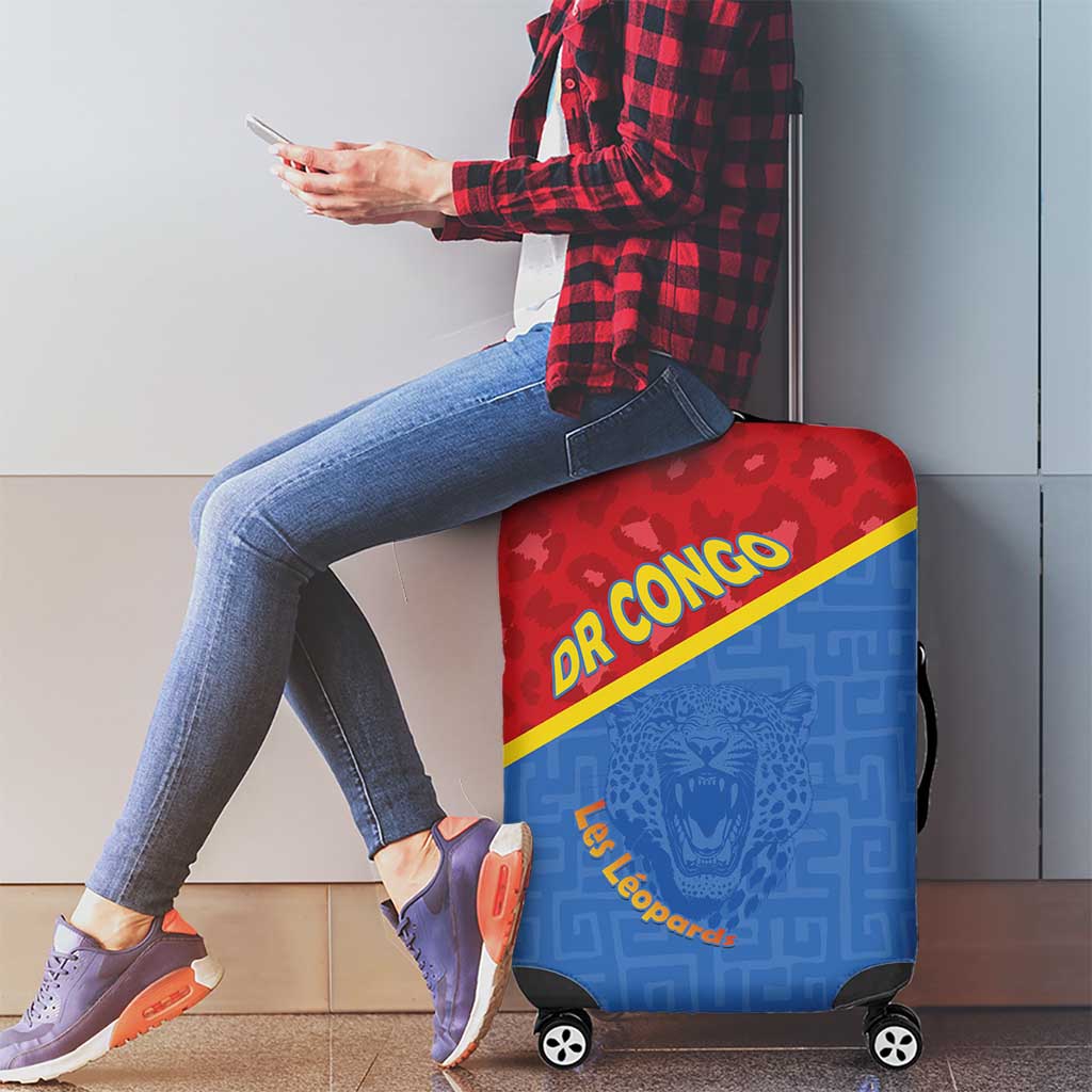 DR Congo Football Luggage Cover Allez Les Léopards LT15
