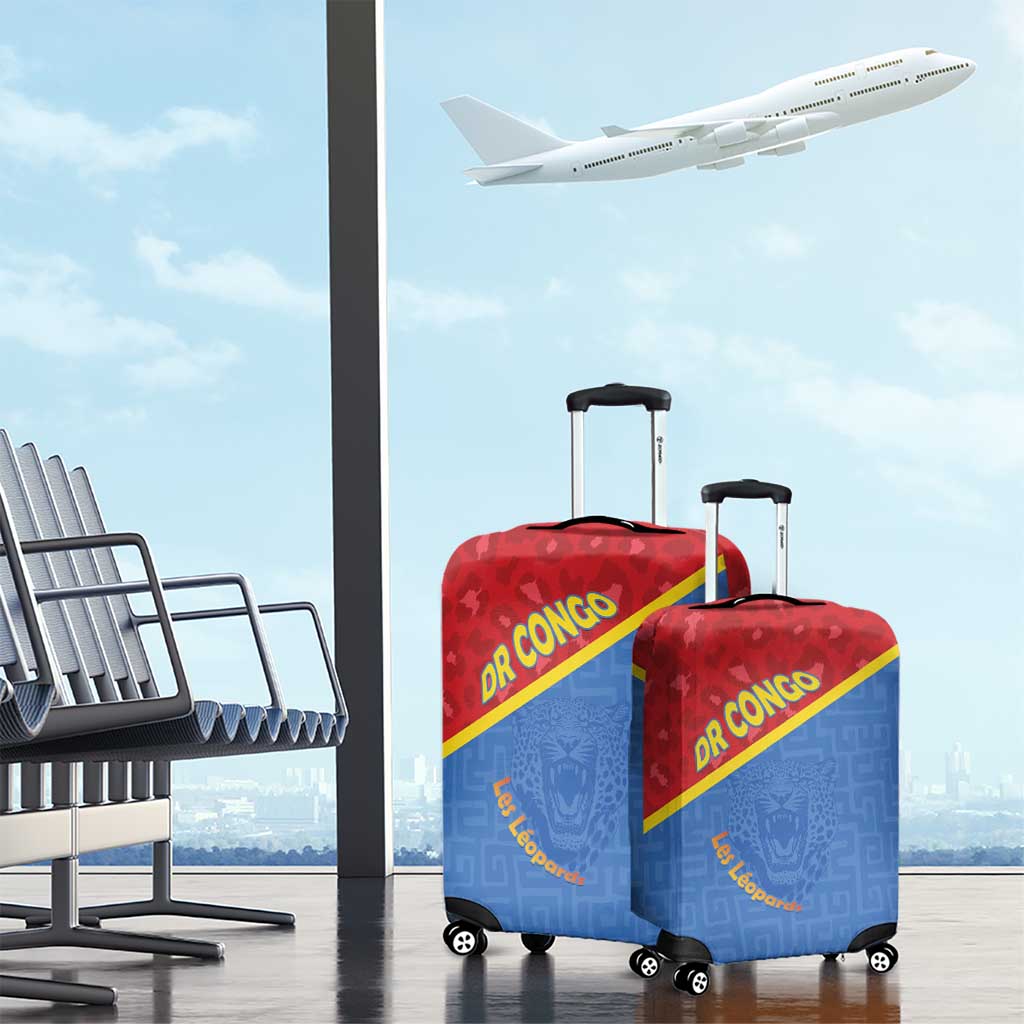 DR Congo Football Luggage Cover Allez Les Léopards LT15