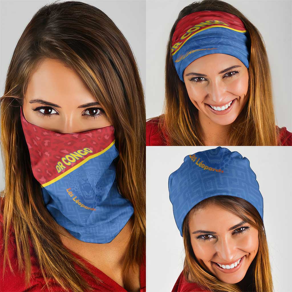 DR Congo Football Neck Gaiter Allez Les Léopards LT15