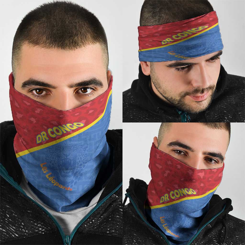 DR Congo Football Neck Gaiter Allez Les Léopards LT15