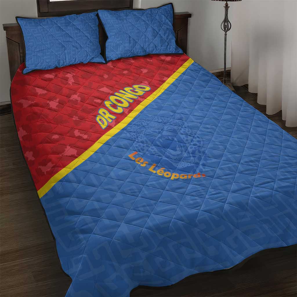 DR Congo Football Quilt Bed Set Go Champions LT15
