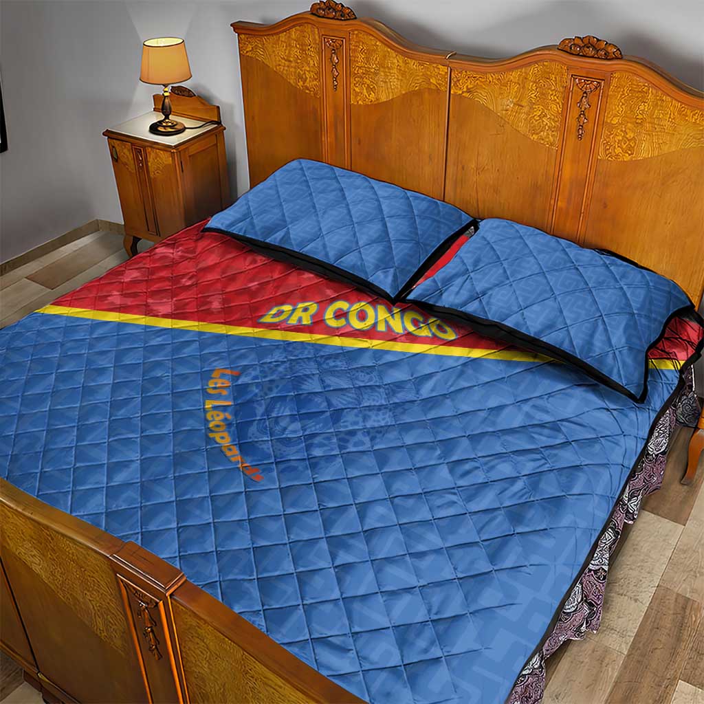DR Congo Football Quilt Bed Set Go Champions LT15
