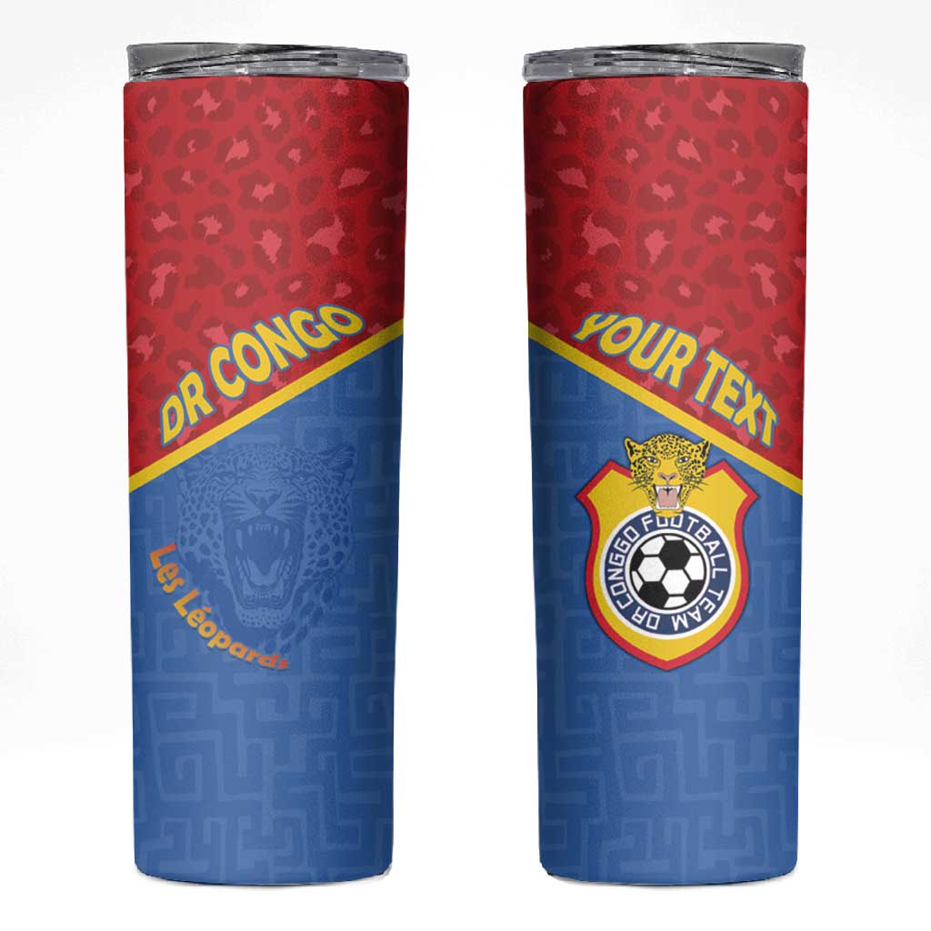 Custom DR Congo Football Skinny Tumbler Go Champions LT15