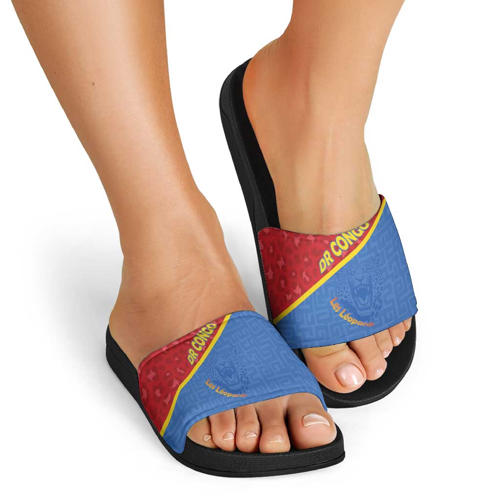 DR Congo Football Slide Sandals Allez Les Léopards LT15