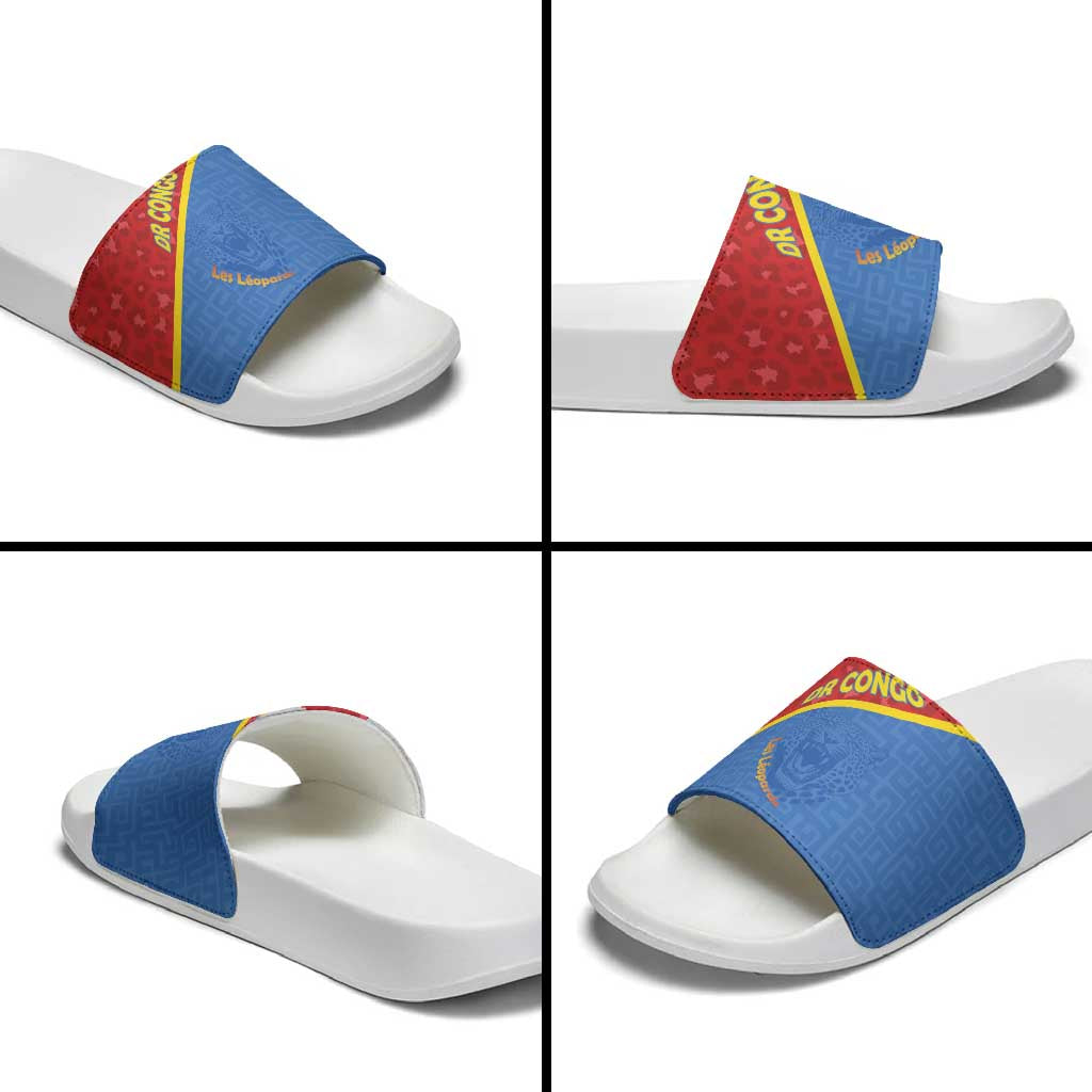 DR Congo Football Slide Sandals Allez Les Léopards LT15