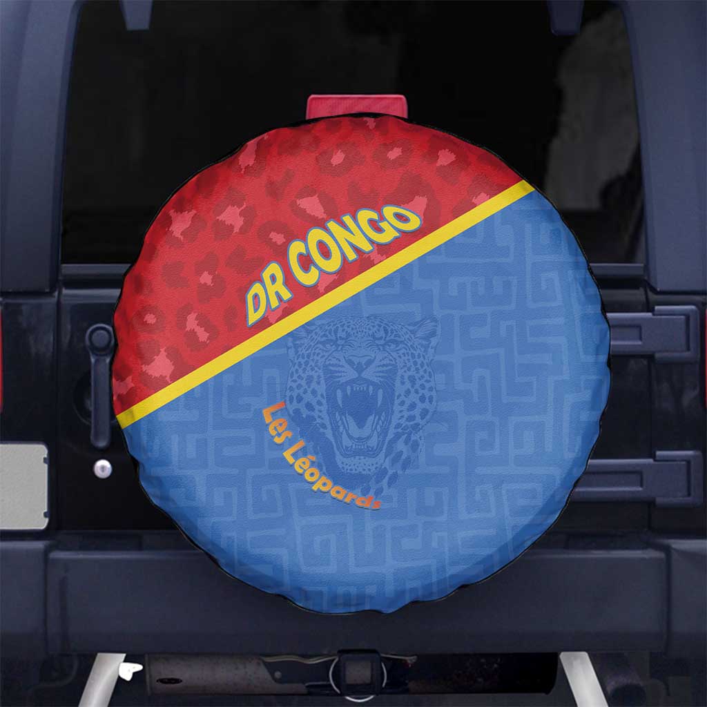 DR Congo Football Spare Tire Cover Allez Les Léopards LT15