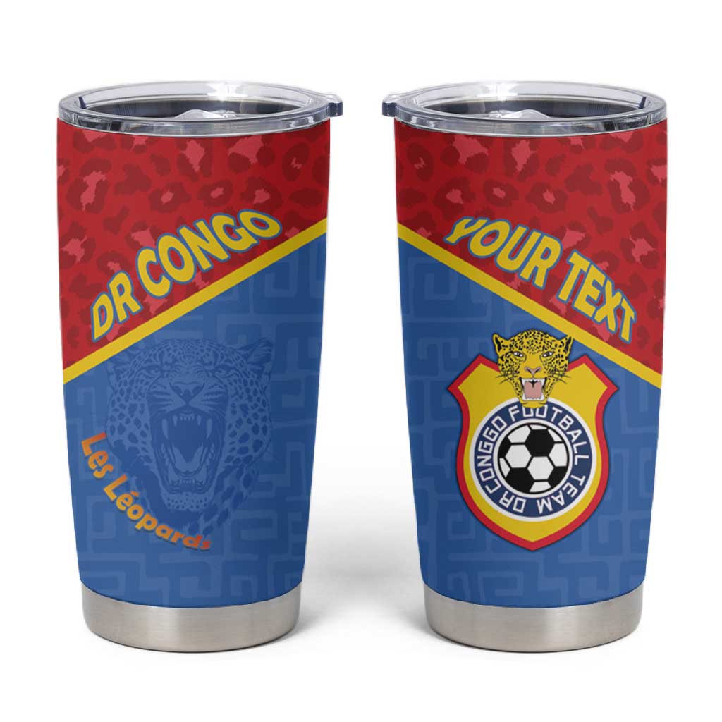 Custom DR Congo Football Tumbler Cup Go Champions LT15