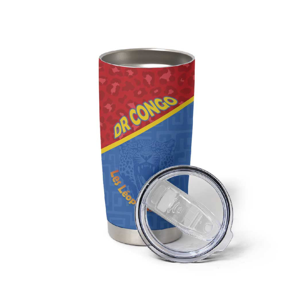Custom DR Congo Football Tumbler Cup Go Champions LT15