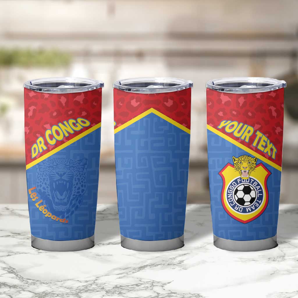 Custom DR Congo Football Tumbler Cup Go Champions LT15