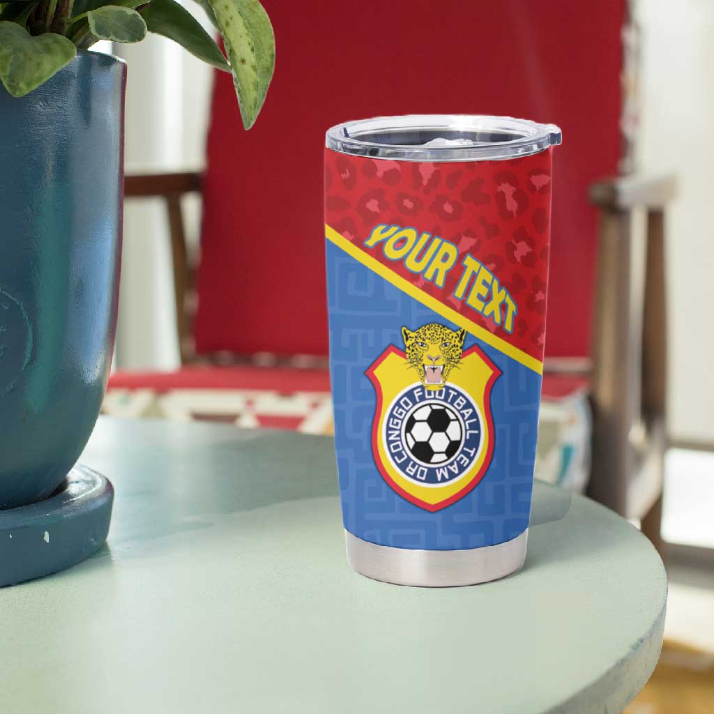 Custom DR Congo Football Tumbler Cup Go Champions LT15