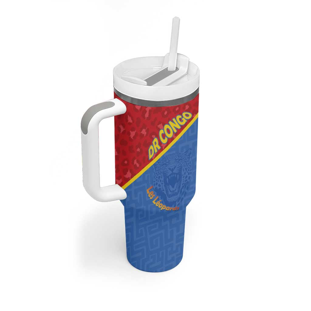 Custom DR Congo Football Tumbler With Handle Go Champions LT15
