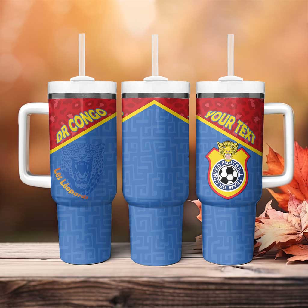 Custom DR Congo Football Tumbler With Handle Go Champions LT15