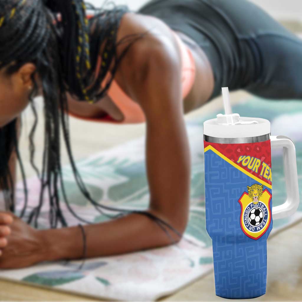 Custom DR Congo Football Tumbler With Handle Go Champions LT15