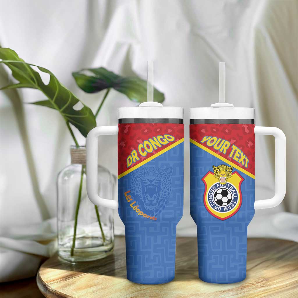 Custom DR Congo Football Tumbler With Handle Go Champions LT15