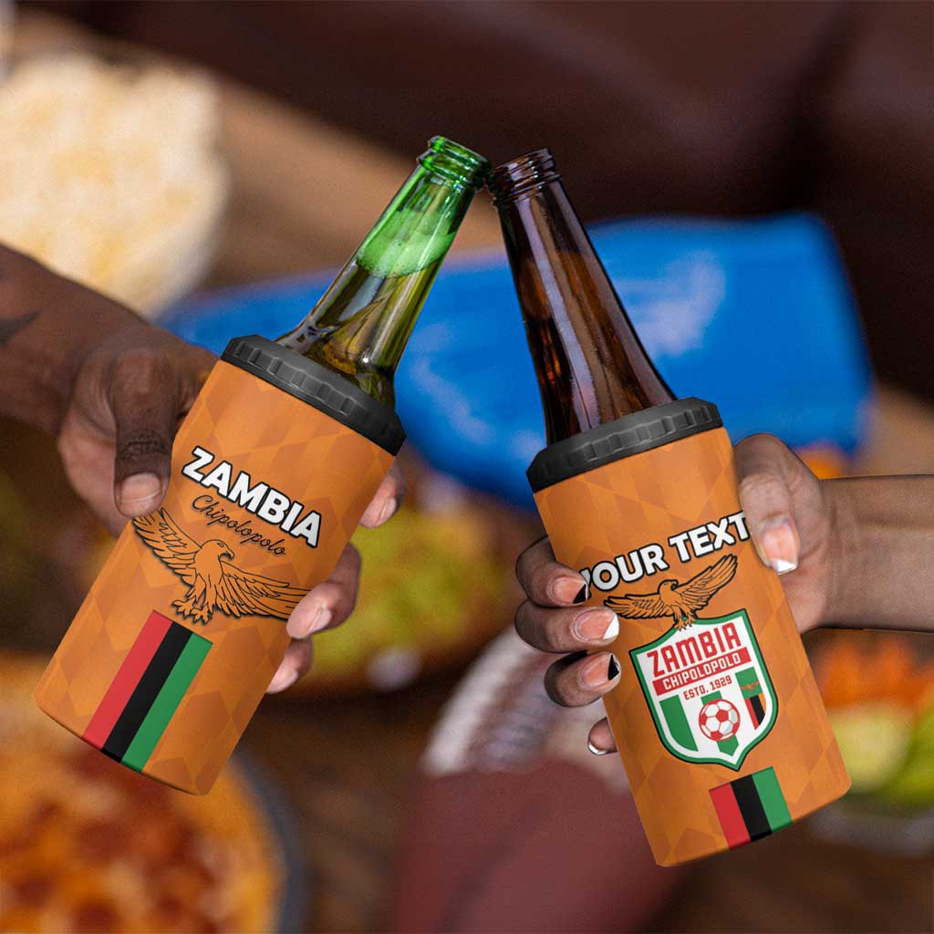 Custom Zambia Football 4 in 1 Can Cooler Tumbler Come On Chipolopolo LT15