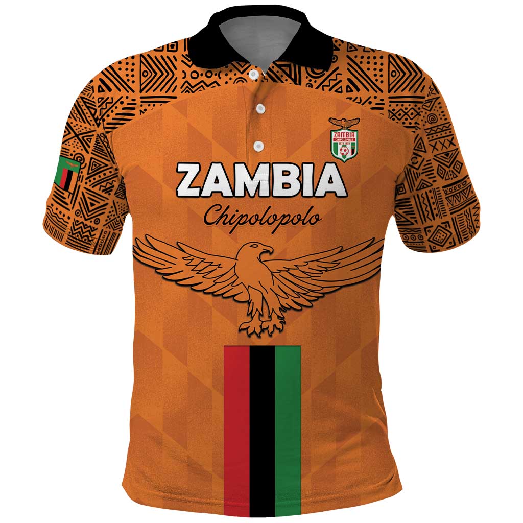 Custom Zambia Football Polo Shirt Go Chipolopolo Go LT15