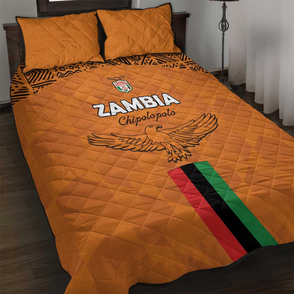 Zambia Football Quilt Bed Set Come On Chipolopolo LT15