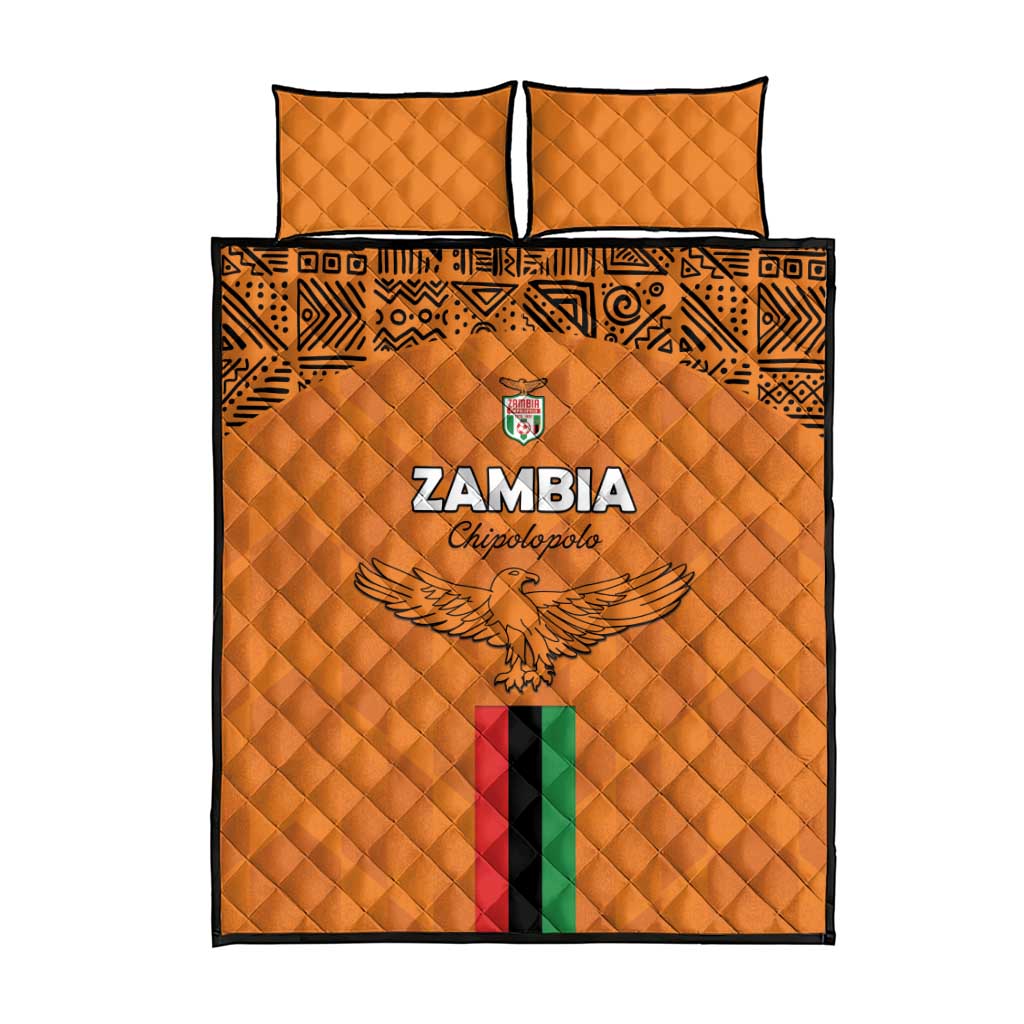 Zambia Football Quilt Bed Set Come On Chipolopolo LT15