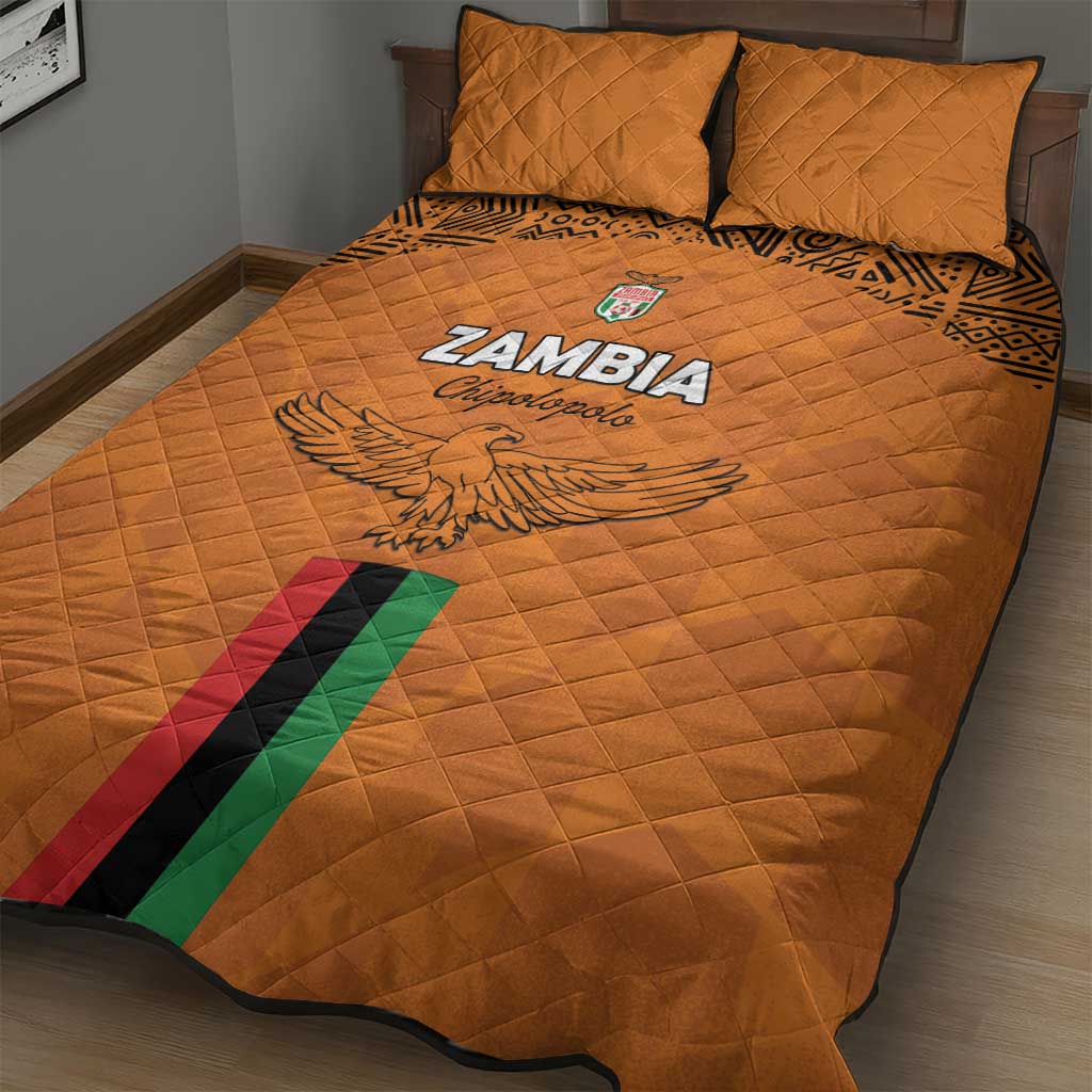 Zambia Football Quilt Bed Set Come On Chipolopolo LT15