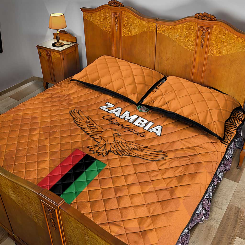 Zambia Football Quilt Bed Set Come On Chipolopolo LT15
