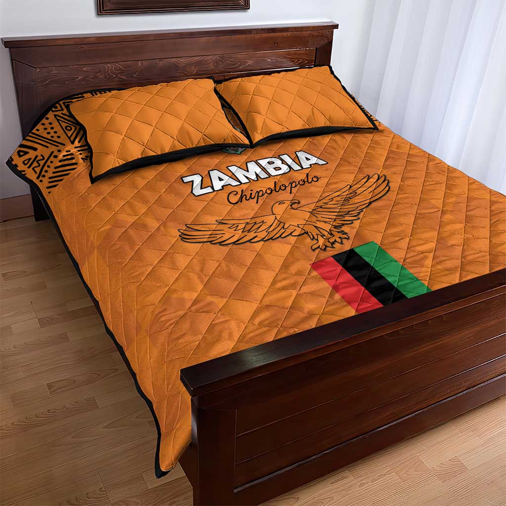 Zambia Football Quilt Bed Set Come On Chipolopolo LT15