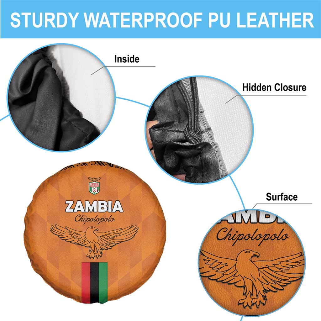 Zambia Football Spare Tire Cover Go Chipolopolo Go LT15