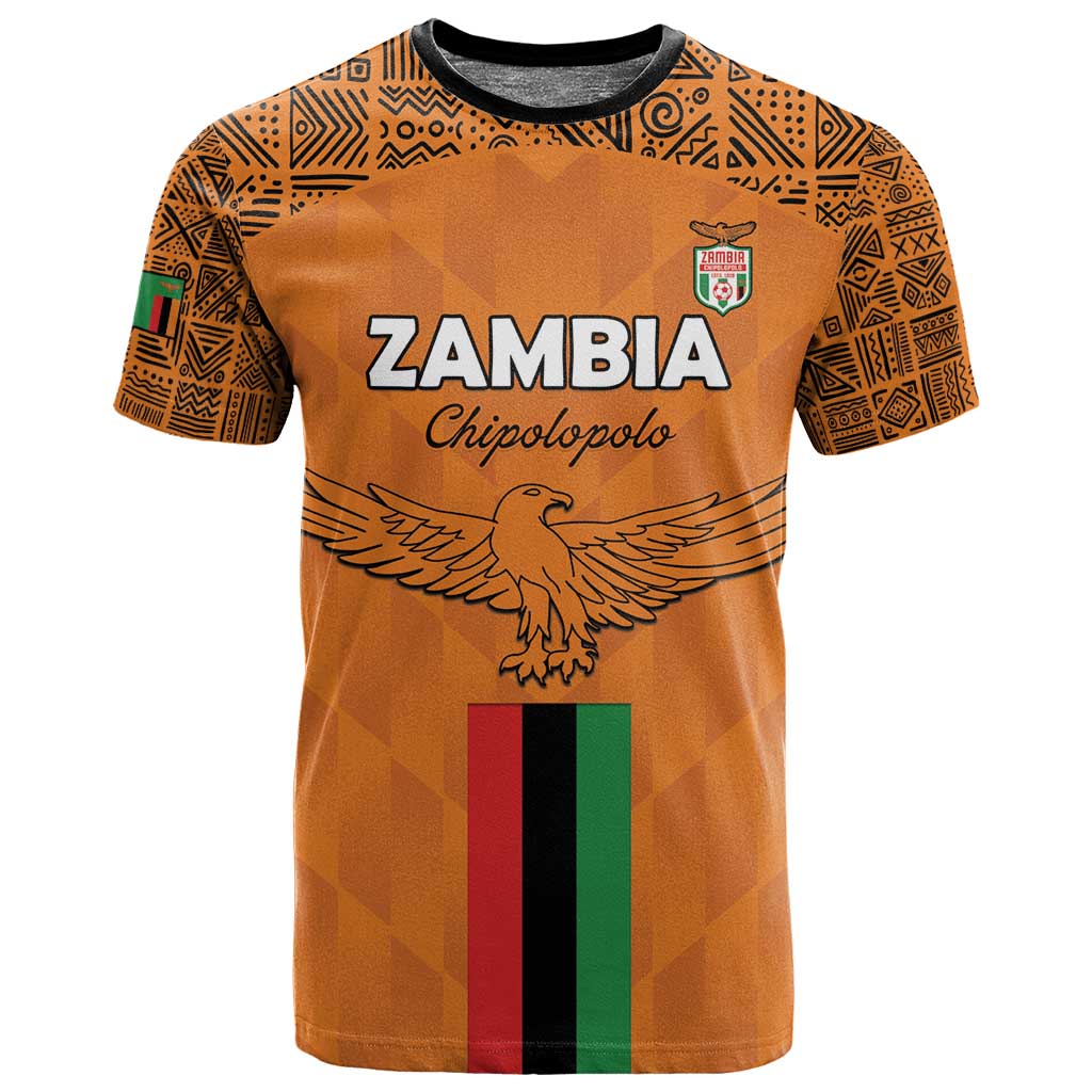 Custom Zambia Football T shirt Come On Chipolopolo LT15