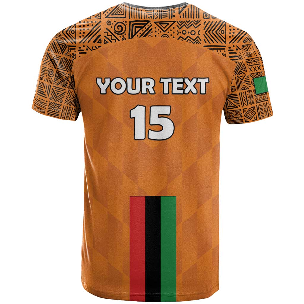Custom Zambia Football T shirt Come On Chipolopolo LT15