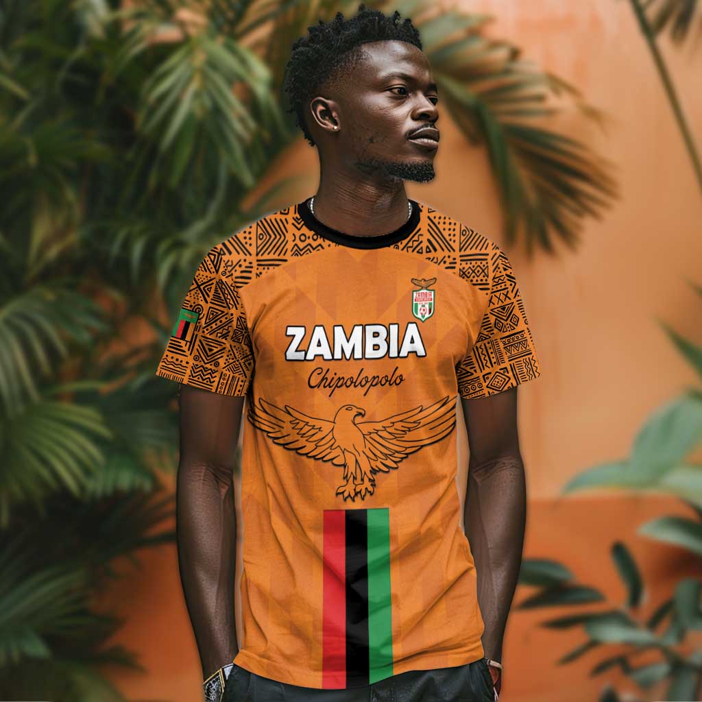 Custom Zambia Football T shirt Come On Chipolopolo LT15