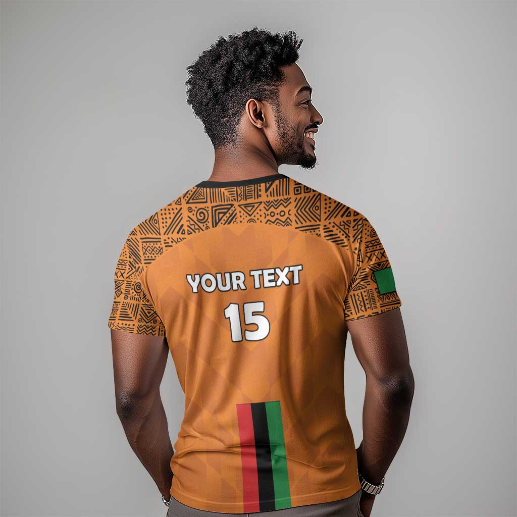 Custom Zambia Football T shirt Come On Chipolopolo LT15