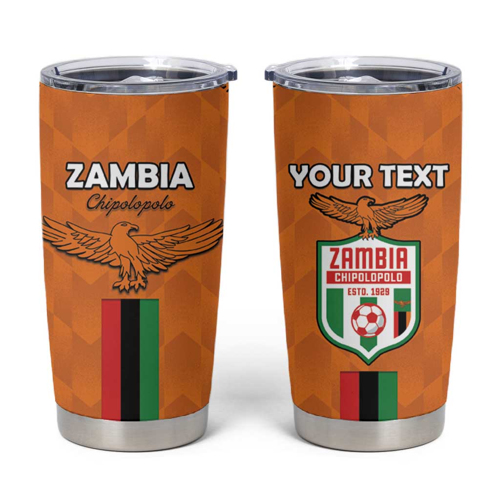 Custom Zambia Football Tumbler Cup Come On Chipolopolo LT15