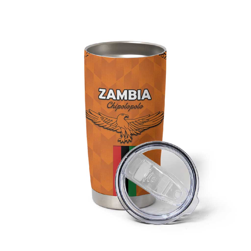 Custom Zambia Football Tumbler Cup Come On Chipolopolo LT15
