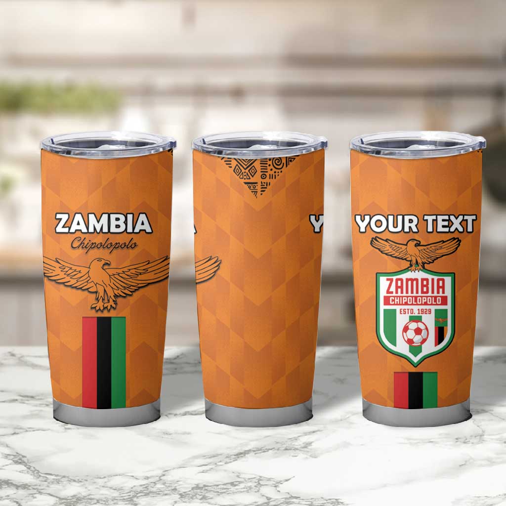 Custom Zambia Football Tumbler Cup Come On Chipolopolo LT15