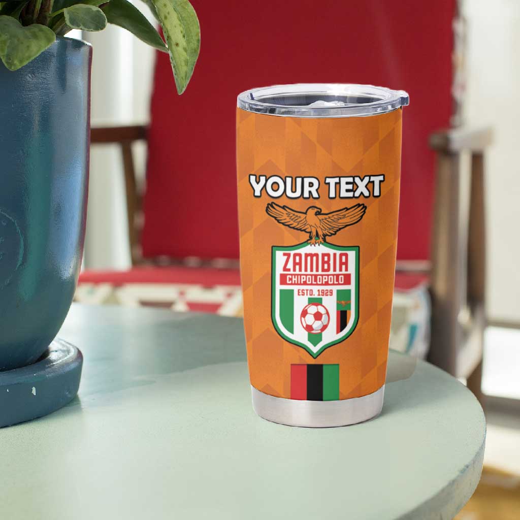 Custom Zambia Football Tumbler Cup Come On Chipolopolo LT15